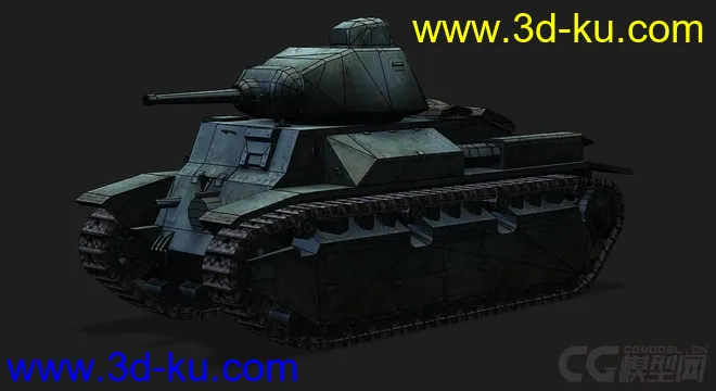 法国_D2中型坦克模型的图片5