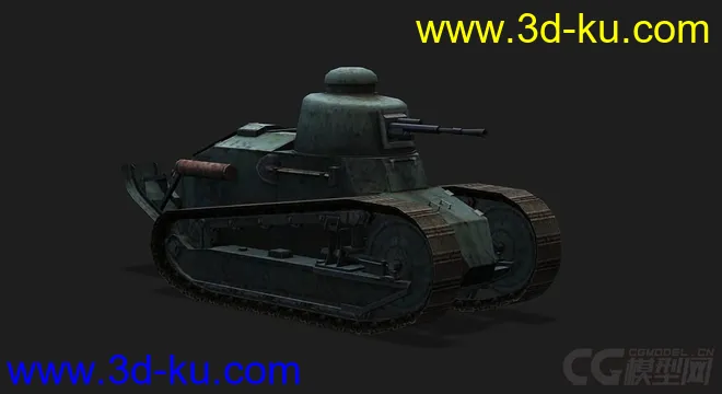 法国_RenaultFT雷诺FT-17轻型坦克模型的图片1
