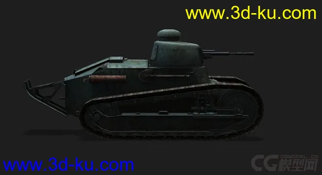 法国_RenaultFT雷诺FT-17轻型坦克模型的图片2