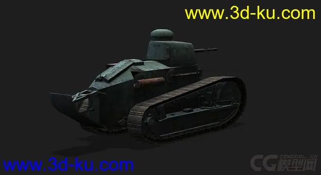 法国_RenaultFT雷诺FT-17轻型坦克模型的图片3
