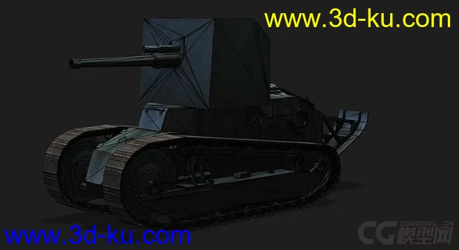 法国RenaultFT_AC雷诺FT-17轻型坦克模型的图片5