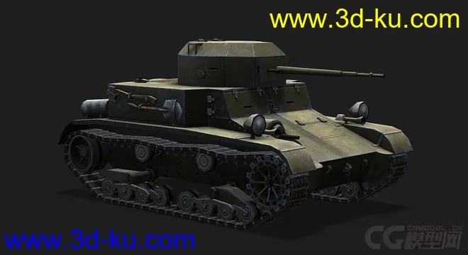 美国_T2中型坦克模型的图片1