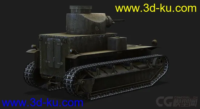 美国_T2中型坦克MED模型的图片3