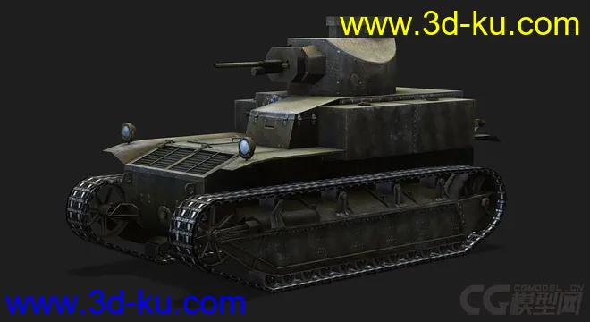 美国_T2中型坦克MED模型的图片4