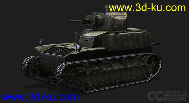 美国_T2中型坦克MED模型的图片5