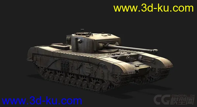 英国_Black_Prince丘吉尔黑亲王坦克模型的图片1