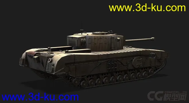 英国_Black_Prince丘吉尔黑亲王坦克模型的图片3