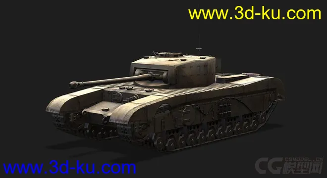 英国_Black_Prince丘吉尔黑亲王坦克模型的图片4