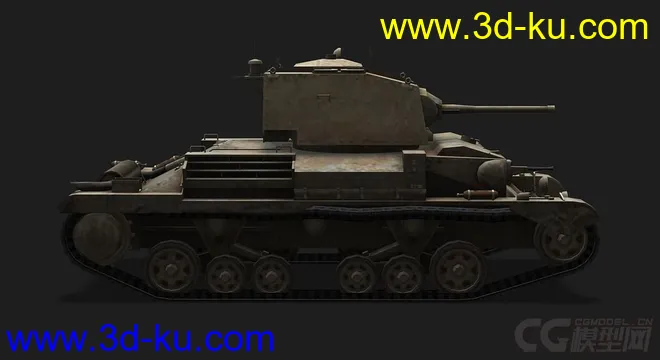 英国_Cruiser_Mk_II巡洋坦克模型的图片2