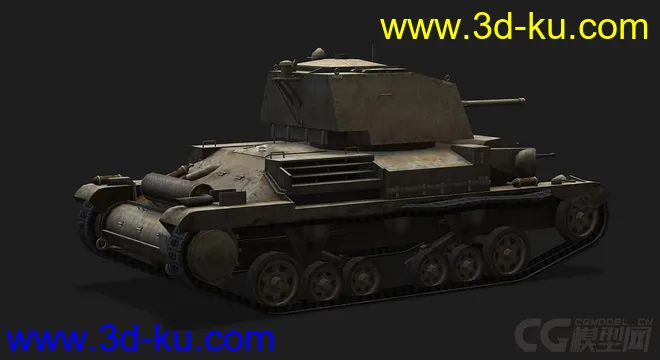 英国_Cruiser_Mk_II巡洋坦克模型的图片3