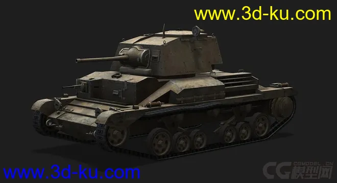 英国_Cruiser_Mk_II巡洋坦克模型的图片4