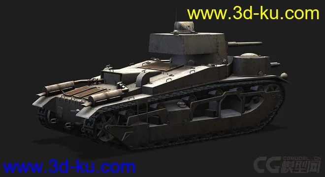 英国_Vickers_Medium_Mk_III奇伏坦主战坦克3模型的图片3