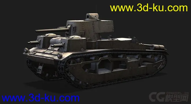 英国_Vickers_Medium_Mk_III奇伏坦主战坦克3模型的图片4