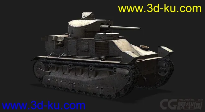 英国_Vickers_Medium_Mk_II奇伏坦主战坦克2模型的图片1