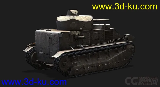 英国_Vickers_Medium_Mk_II奇伏坦主战坦克2模型的图片3