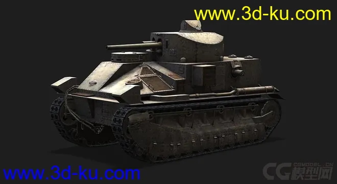 英国_Vickers_Medium_Mk_II奇伏坦主战坦克2模型的图片4