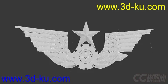 中国陆军胸章 中国陆军标志 中国陆军logo模型的图片2