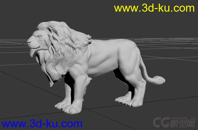 狮子雕塑 雄狮雕塑模型的图片1