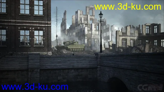 战争废墟 战争之后 城市废墟 西方建筑废墟 地震废墟模型的图片2