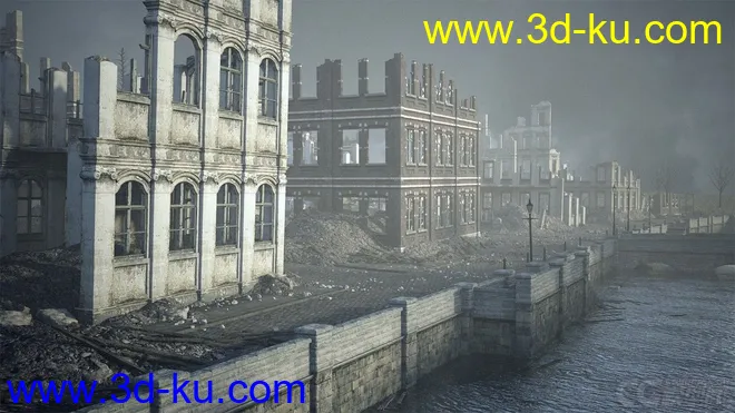 战争废墟 战争之后 城市废墟 西方建筑废墟 地震废墟模型的图片4