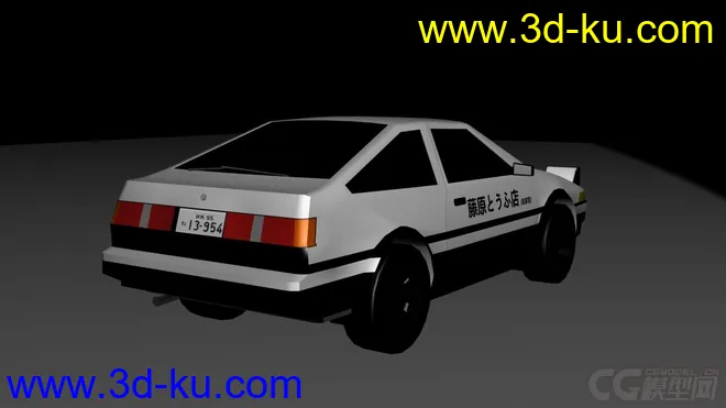 自建低模。丰田AE86模型的图片1