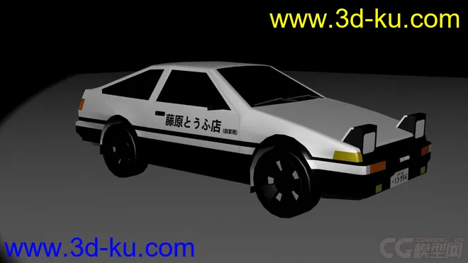 自建低模。丰田AE86模型的图片2