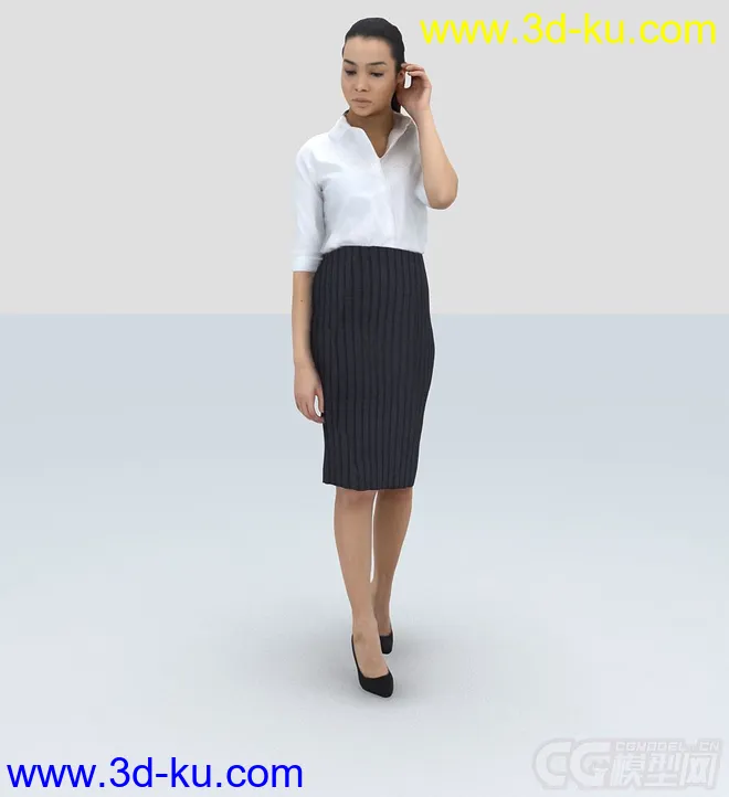 办公室女人站立模型的图片3