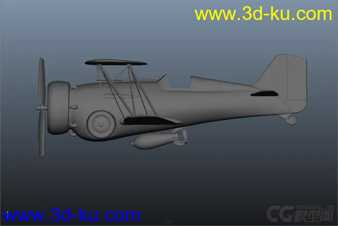 双翼战机（带炸弹一枚）模型的图片2