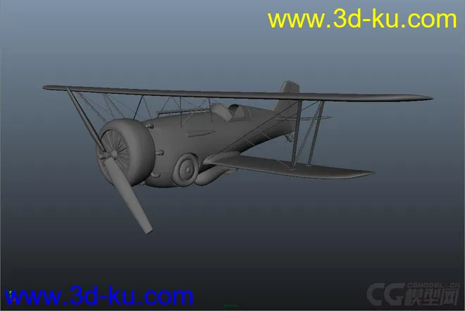 双翼战机（带炸弹一枚）模型的图片3