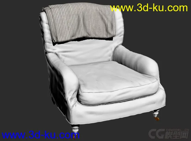 一个写实沙发，非常适合用于场景渲染，带贴图，Max2012模型的图片1