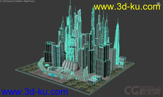 科幻系列之水边城市，军事基地模型的图片2