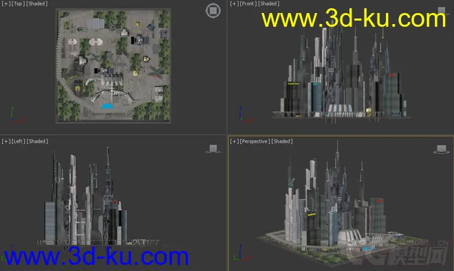 科幻系列之水边城市，军事基地模型的图片4