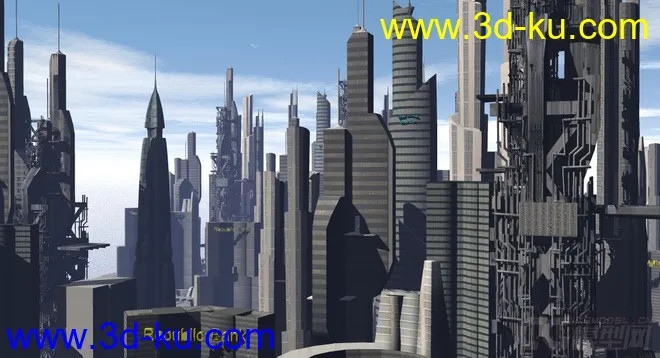科幻系列之水边城市，军事基地模型的图片5