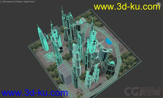 科幻系列之水边城市，军事基地模型的图片6