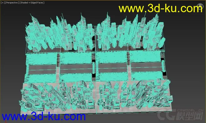 科幻系列之未来城市，城市街道，商业中心，科幻建筑模型的图片5