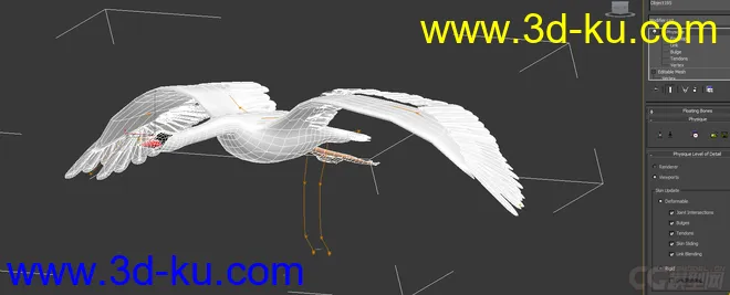 天鹅-精细模型-飞行-有动画的图片5