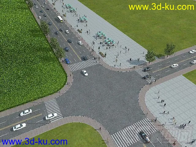 城市街道场景部件模型的图片1