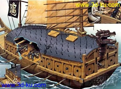 龟船 高丽战船 韩国古战船  李舜臣模型的图片1