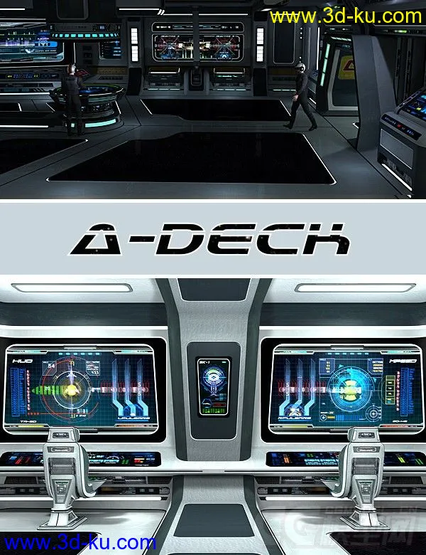 免费精彩的科幻系列之—飞机指挥中心，指挥室，宇宙飞船控模型的图片1