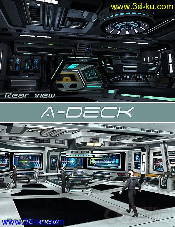 免费精彩的科幻系列之—飞机指挥中心，指挥室，宇宙飞船控模型的图片3