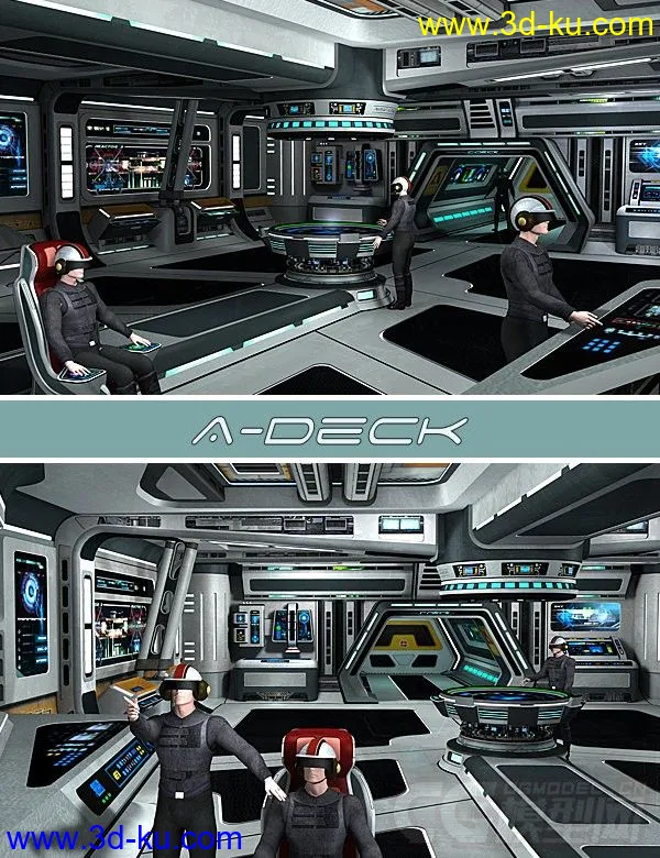 免费精彩的科幻系列之—飞机指挥中心，指挥室，宇宙飞船控模型的图片6