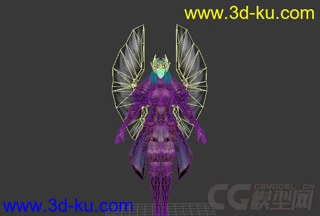 免费带绑定玄幻带翅膀的女战士模型下载的图片1