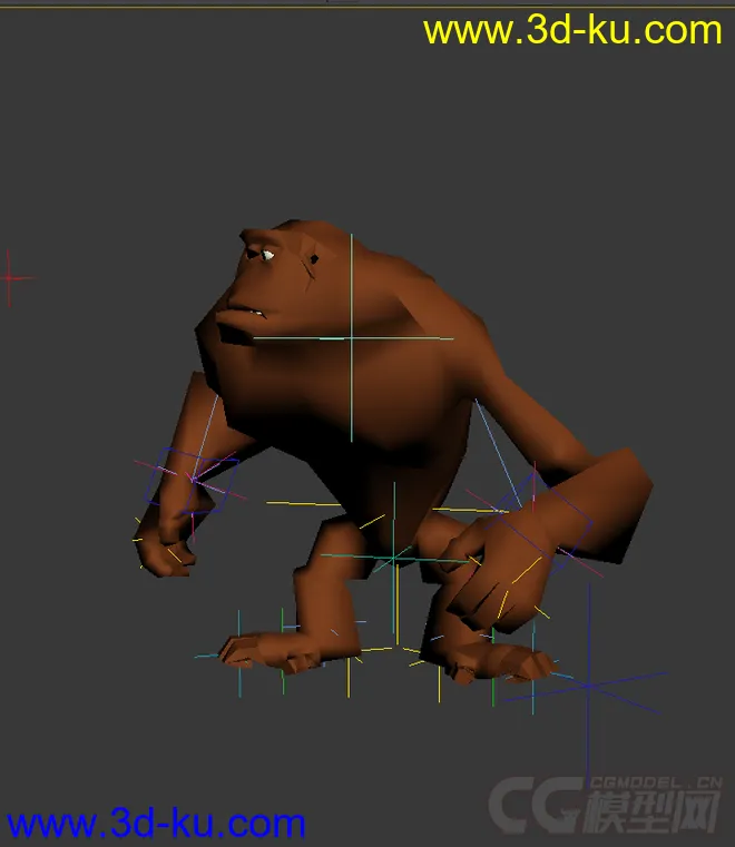 绑定动画大猩猩，低模免费模型的图片1