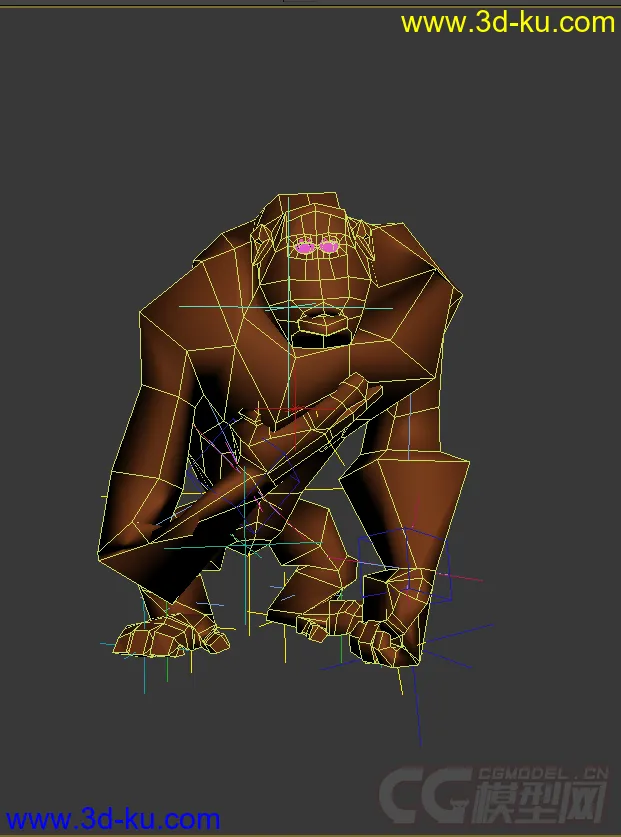 绑定动画大猩猩，低模免费模型的图片2