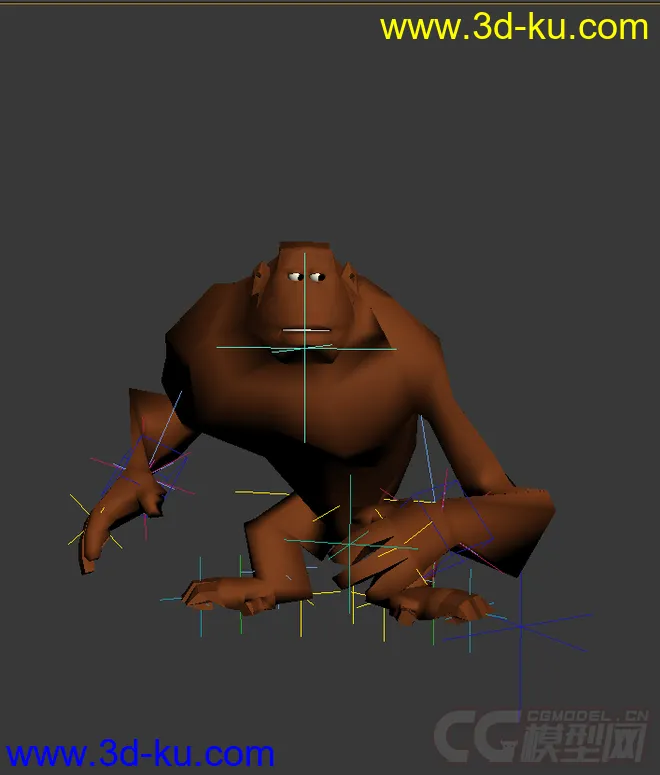 绑定动画大猩猩，低模免费模型的图片3