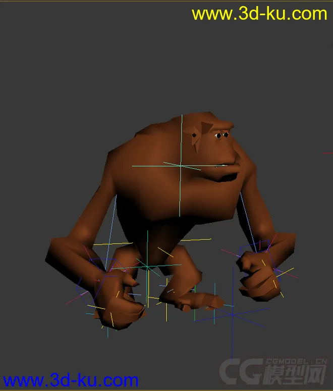 绑定动画大猩猩，低模免费模型的图片5