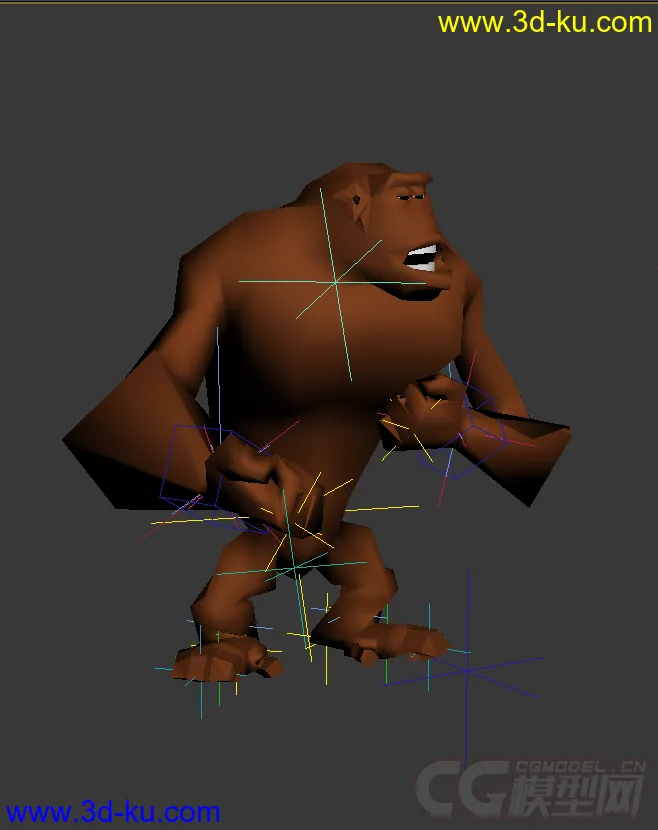 绑定动画大猩猩，低模免费模型的图片6