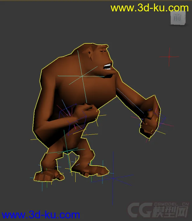 绑定动画大猩猩，低模免费模型的图片7