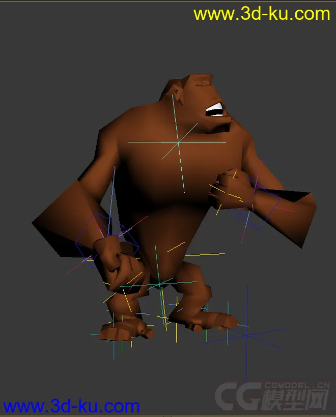 绑定动画大猩猩，低模免费模型的图片8
