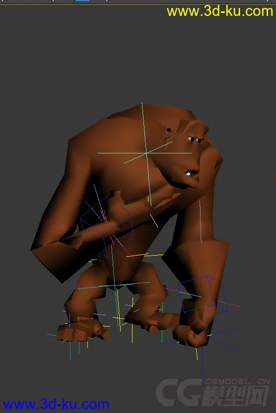 绑定动画大猩猩，低模免费模型的图片9